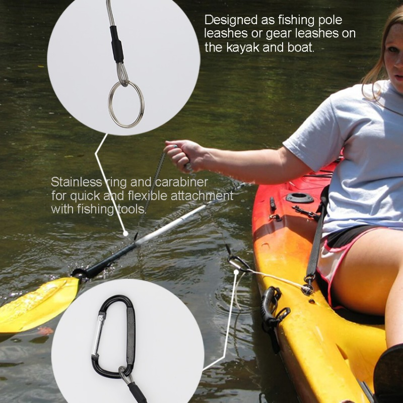 Ackibbik 6pcs Fishing Lanyard  - Fishing Kayak Paddle Leash ulasan dan harga