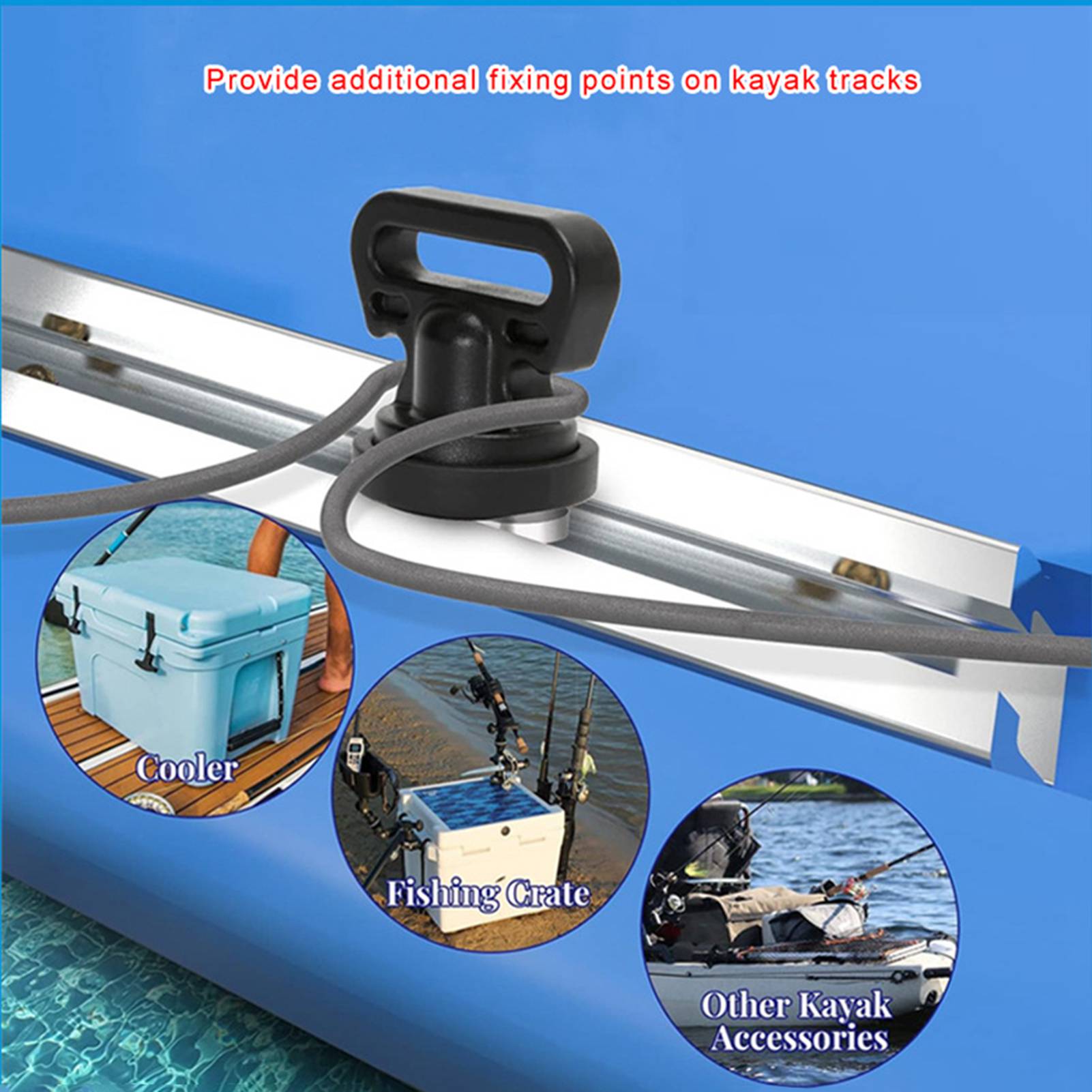 4pcs Kayak Track Mount Vertica - Fishing Kayak Crate ulasan dan harga