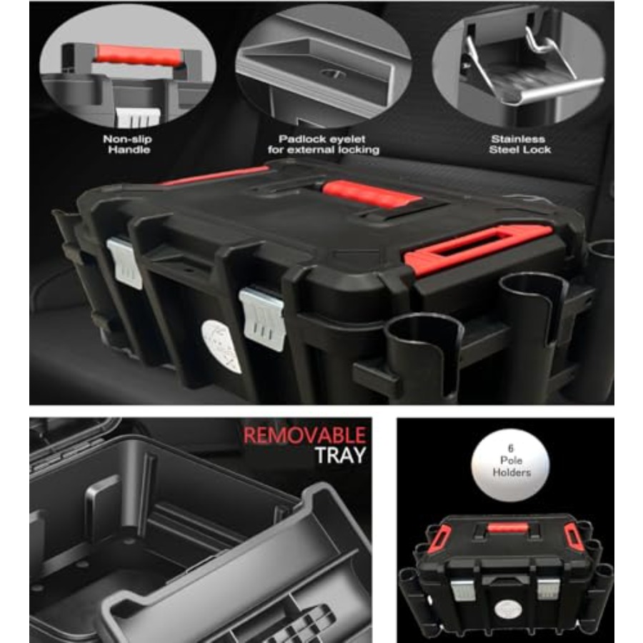 Kayak Fishing Crate - 6 Integr - Fishing Kayak Rod Holder ulasan dan harga