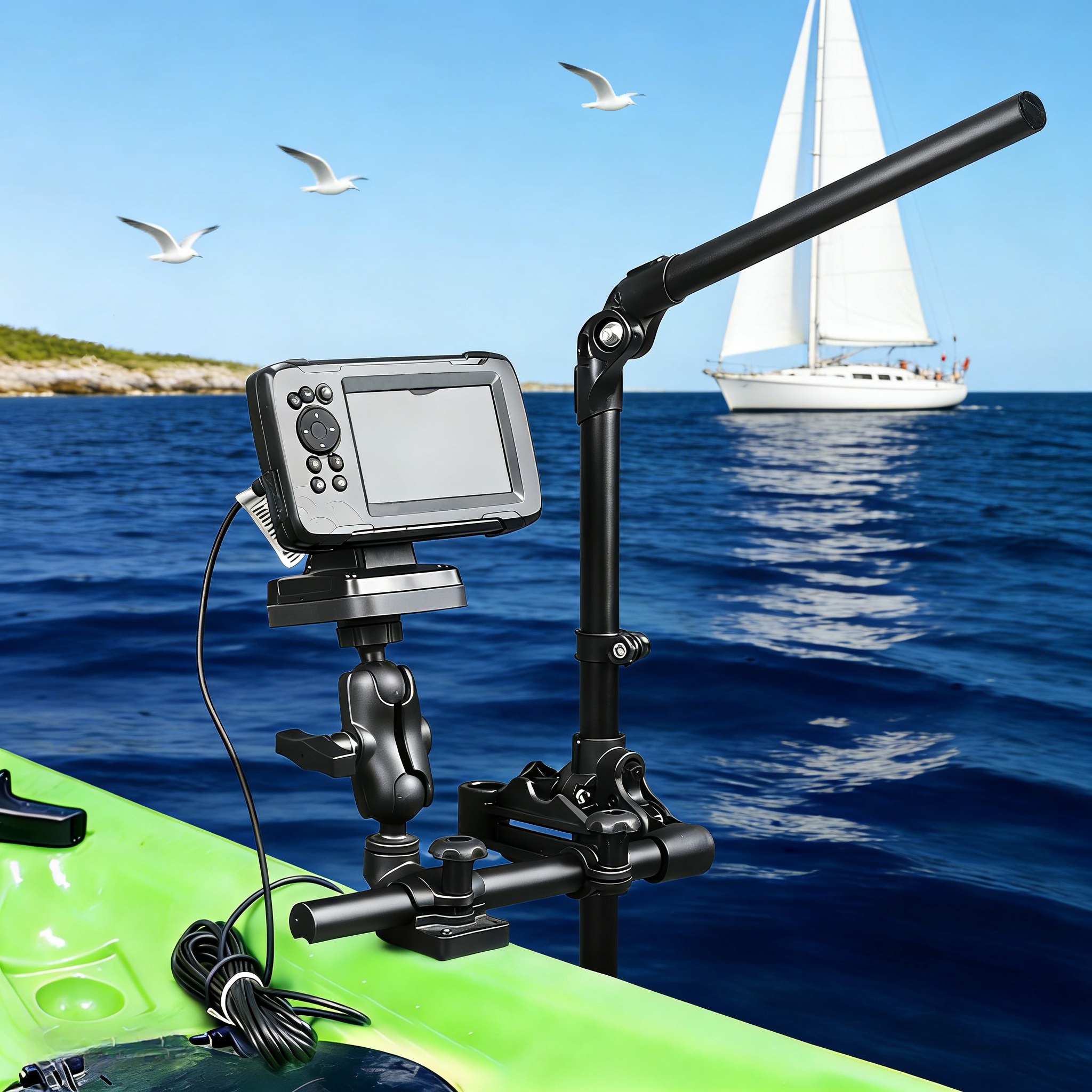 VIN Mounts Universal Sonar Fis - Fishing Kayak Fish Finder Mount ulasan dan harga