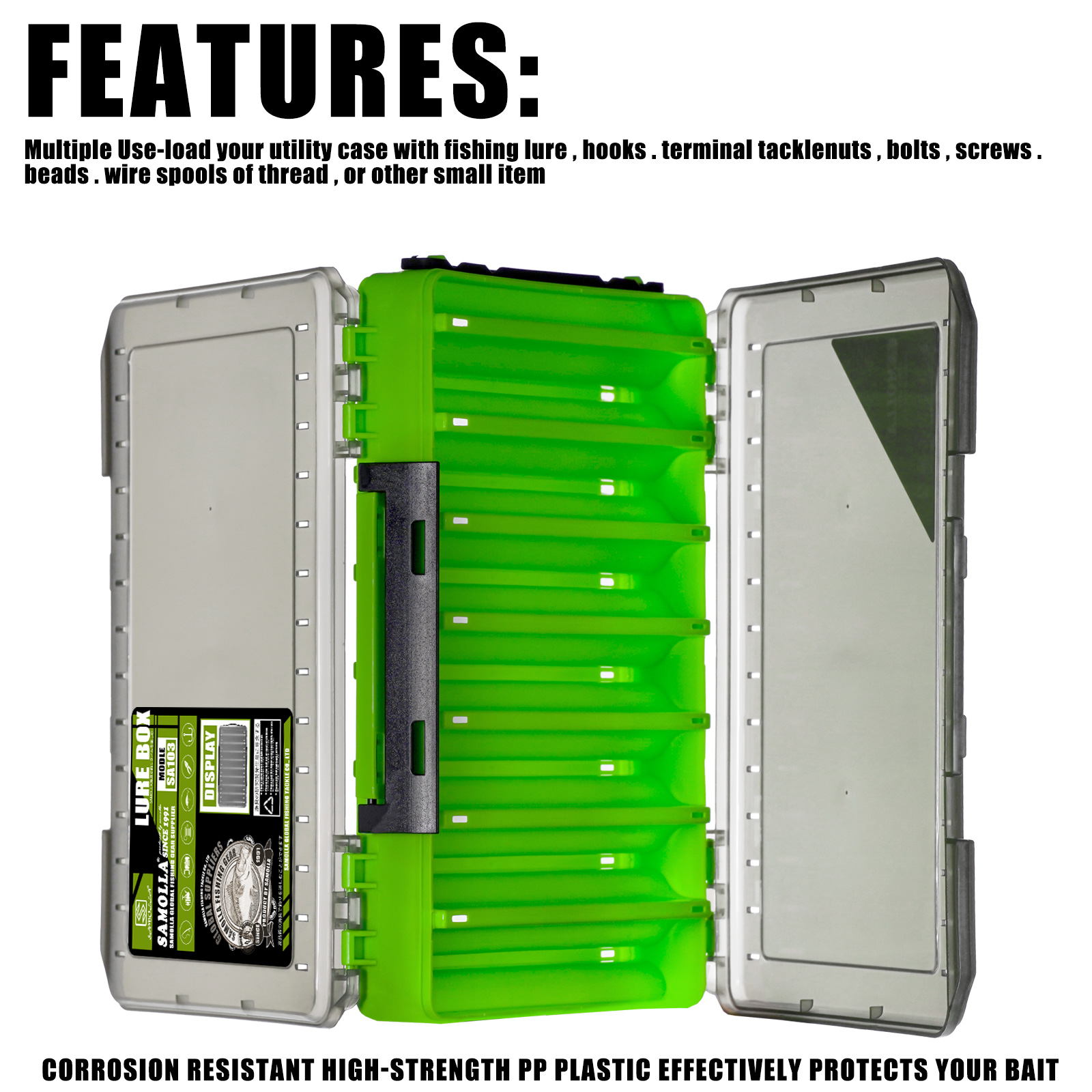 Double Sided Lure Baits Box Fi - Fishing Kayak Crate ulasan dan harga