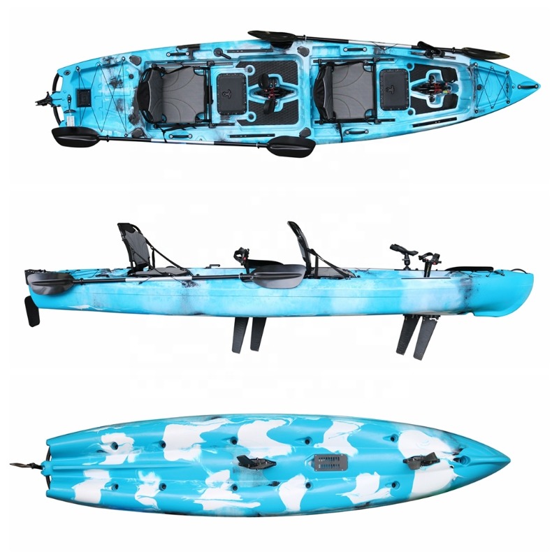 Double Seat Sit-On-Top PE Plas - Fishing Kayak Pedal Drive ulasan dan harga