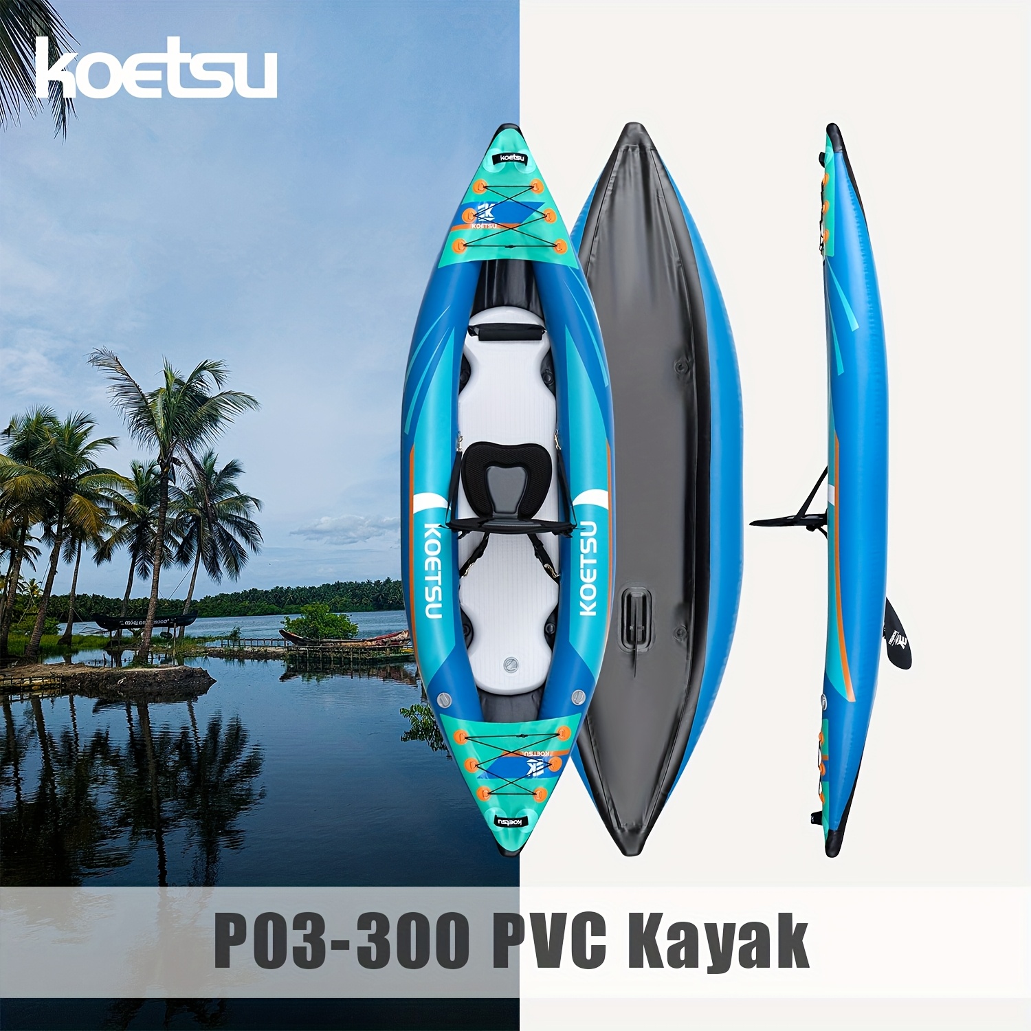 KOETSU P03 brushed inflatable  - Fishing Kayak Inflatable ulasan dan harga